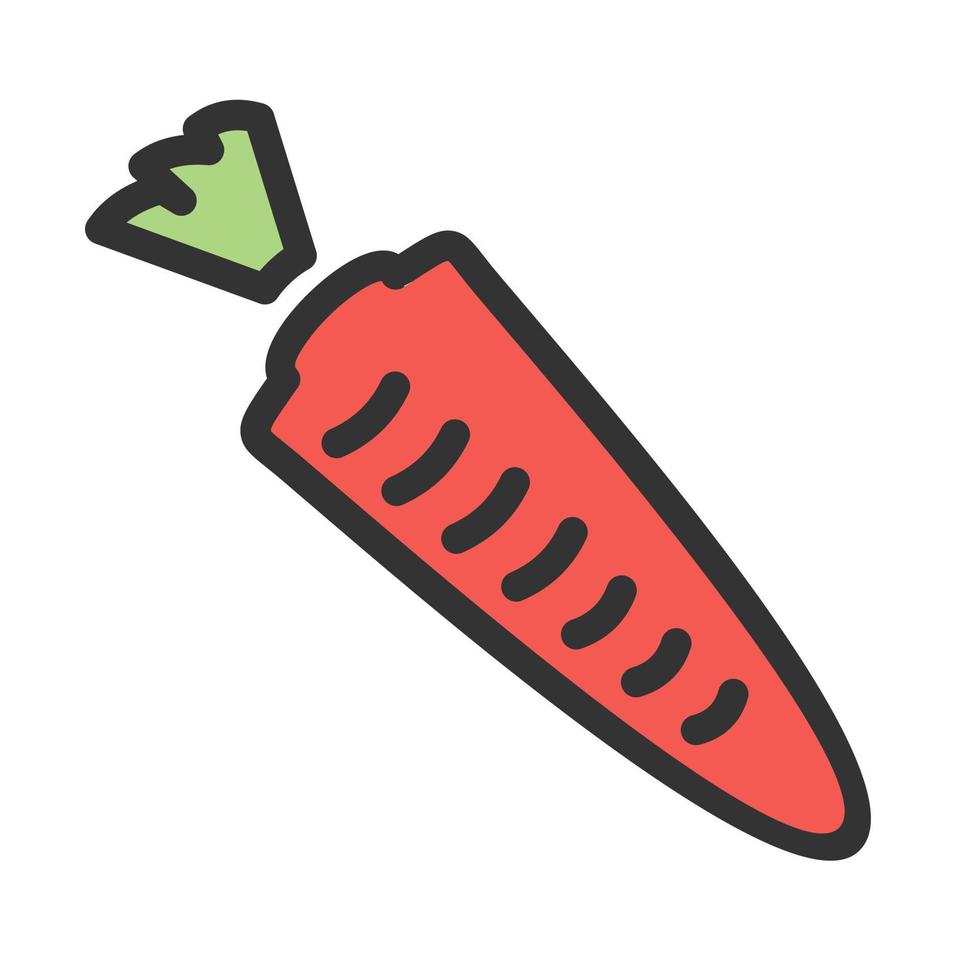 Carrot Filled Line Icon vector