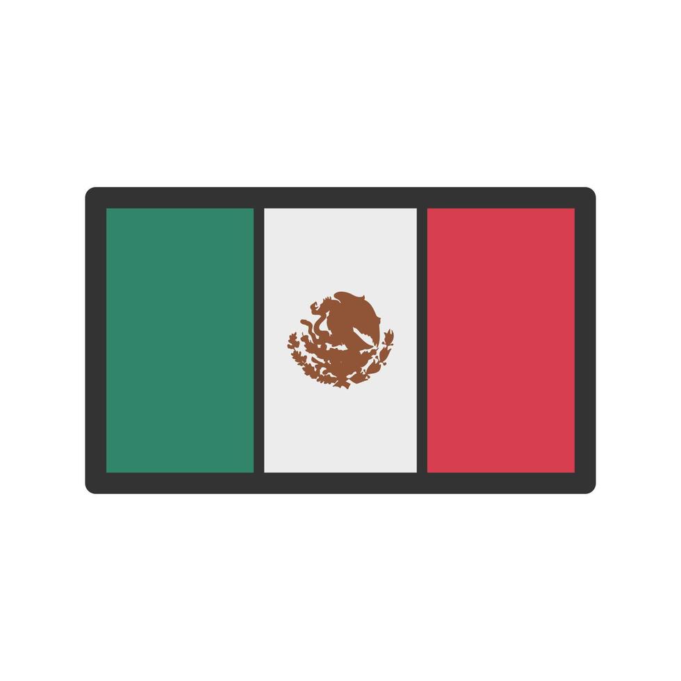Mexico Filled Line Icon vector