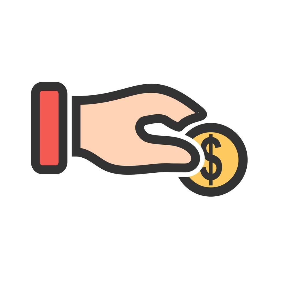 Donation Filled Line Icon vector