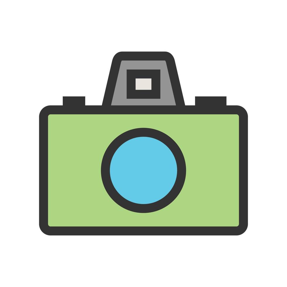 Camera Enhance Filled Line Icon vector