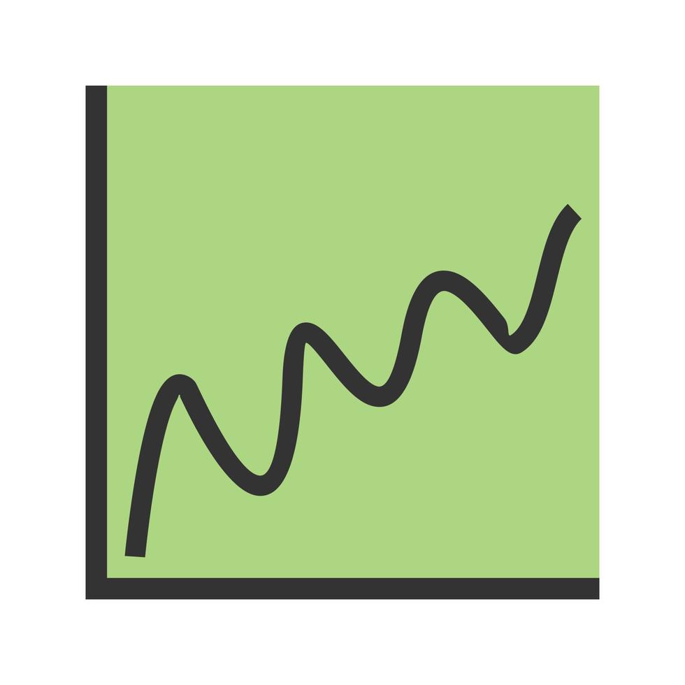 Bell Shaped Graph Filled Line Icon vector