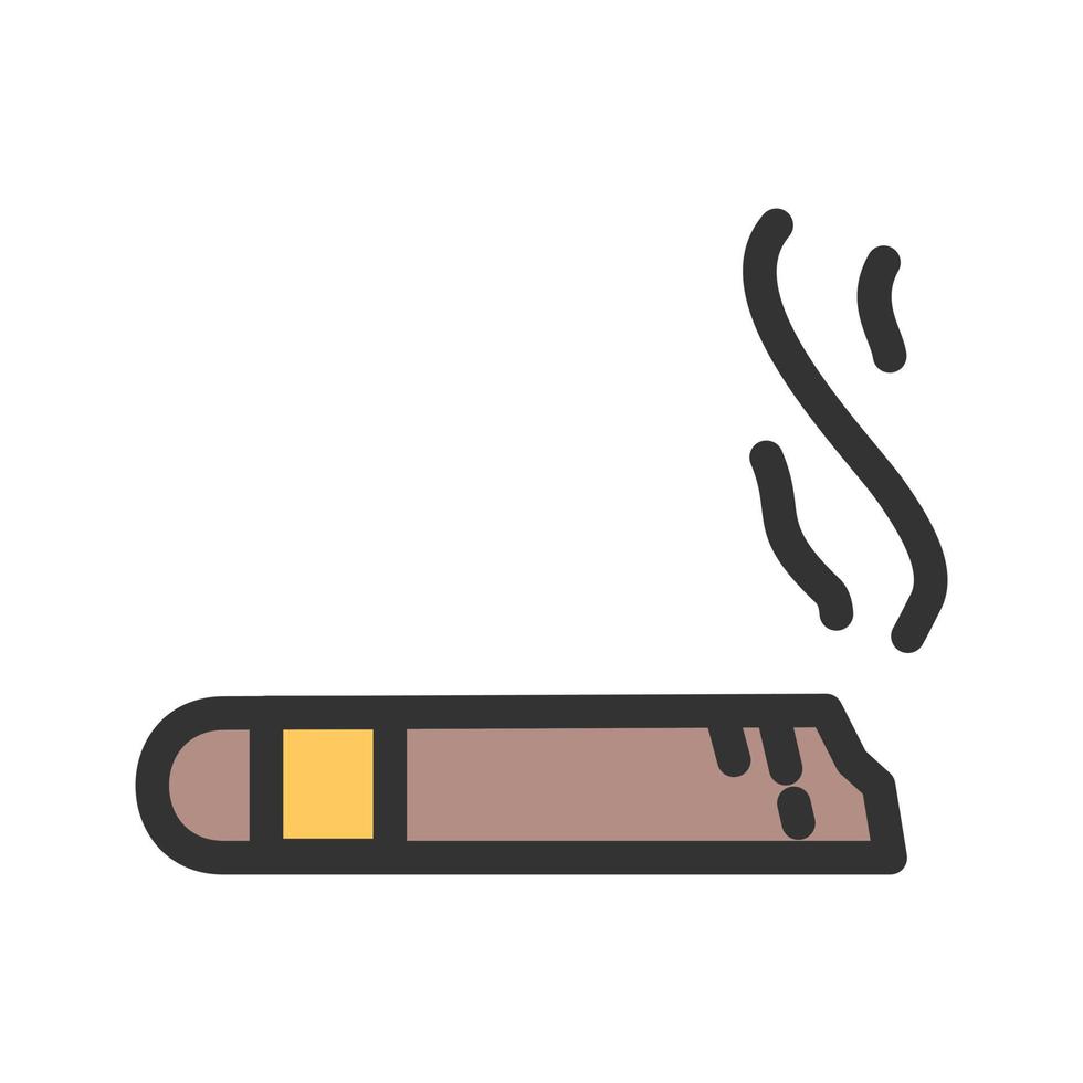 icono de línea llena de cigarros vector