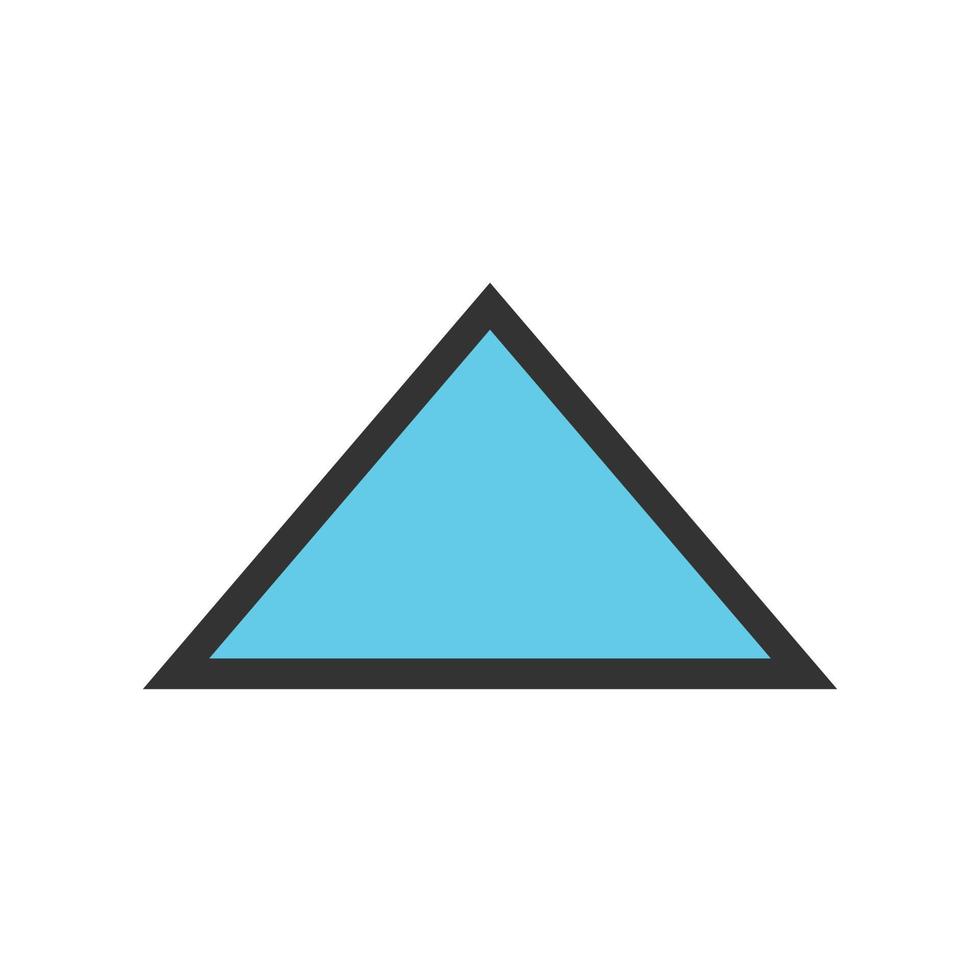 Triangle Arrow Up Filled Line Icon vector