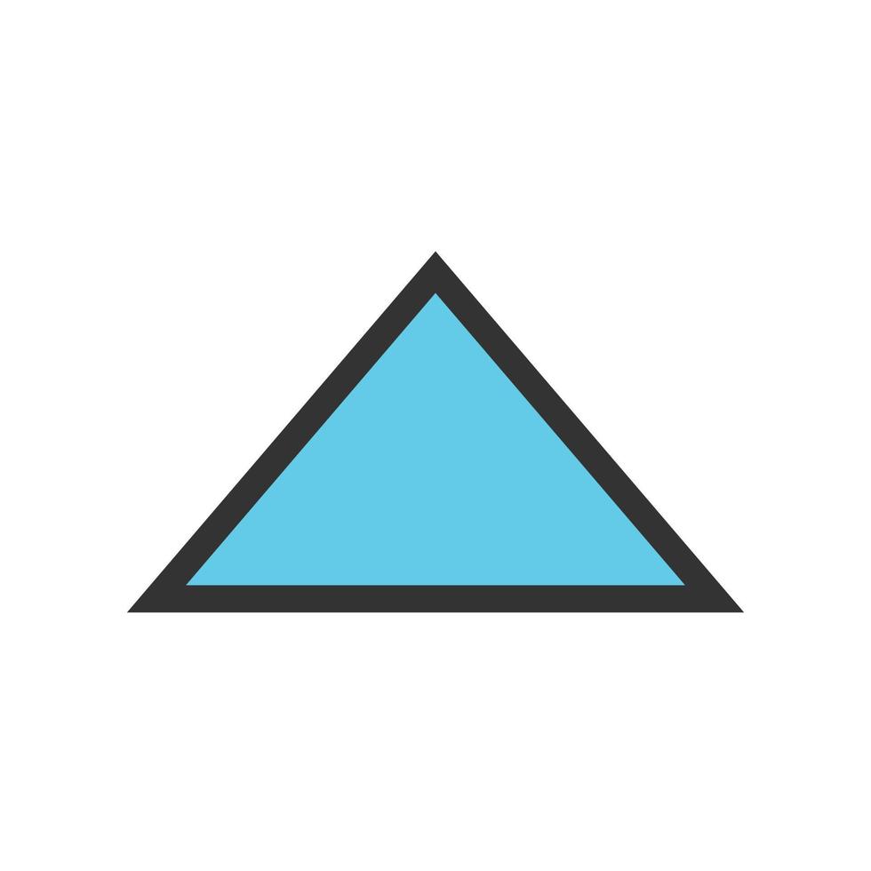 flecha triangular hacia arriba icono de línea llena vector