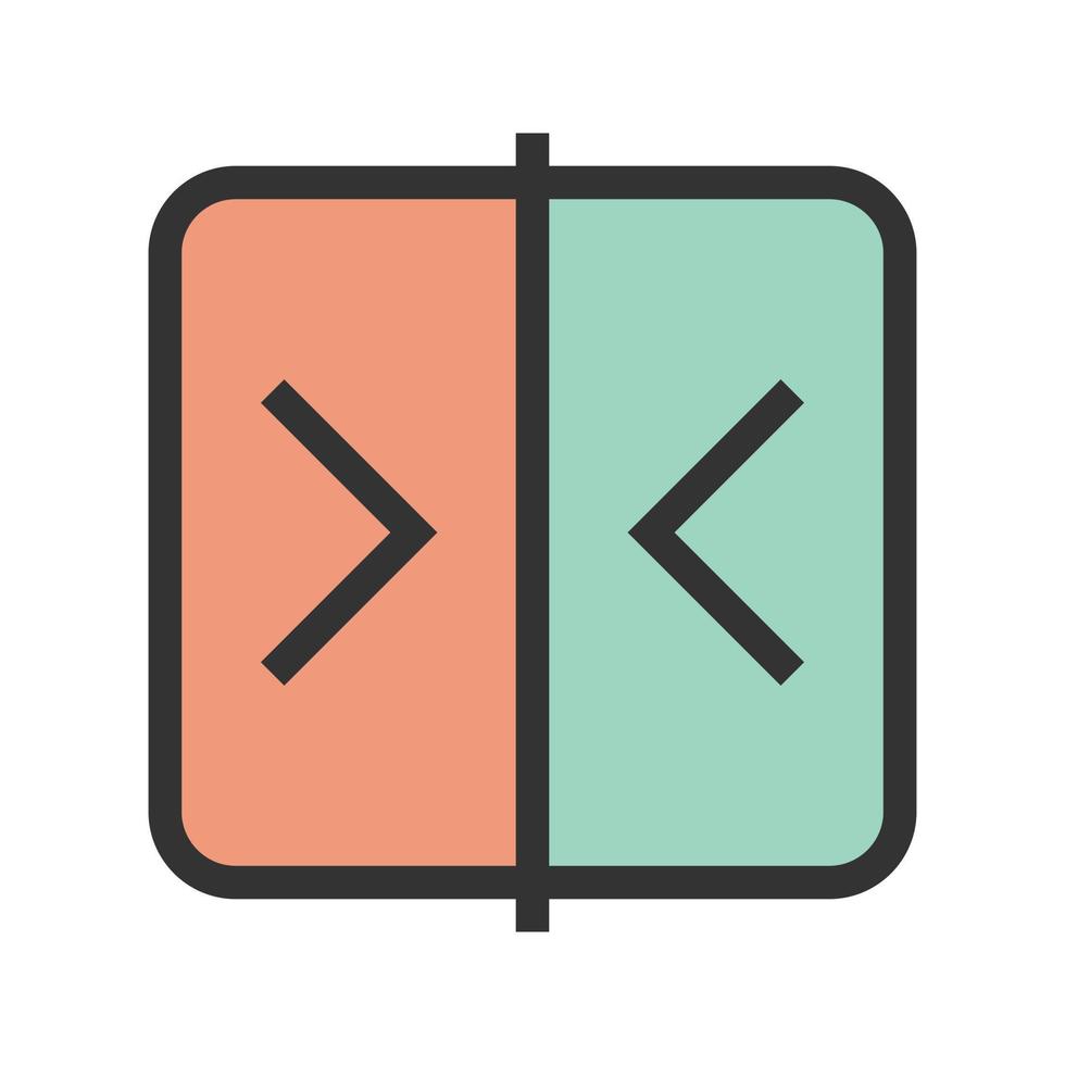 Compare Filled Line Icon vector