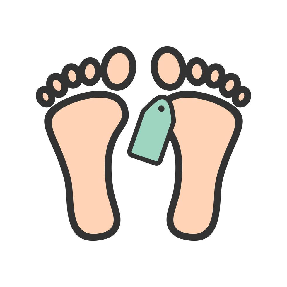 Dead Body Filled Line Icon vector