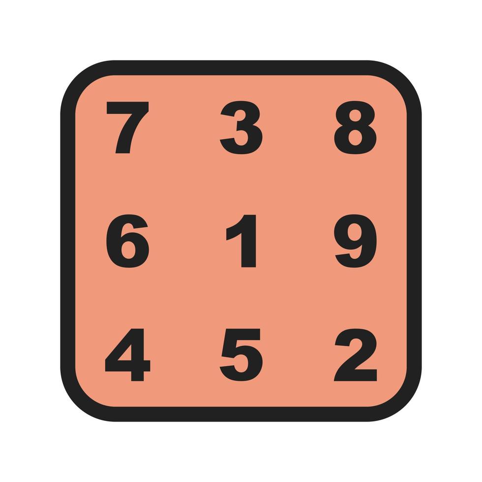 Number Theory Filled Line Icon vector