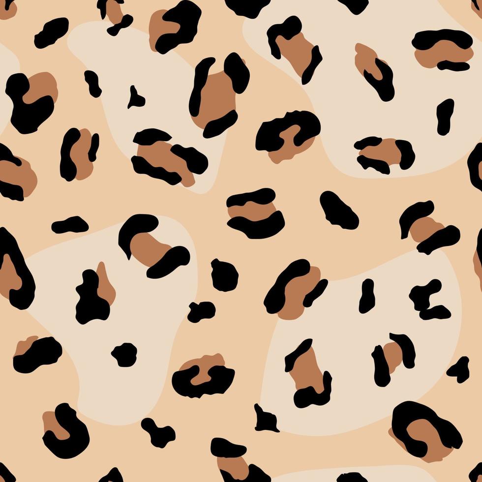 Leopard abstract print seamless pattern vector
