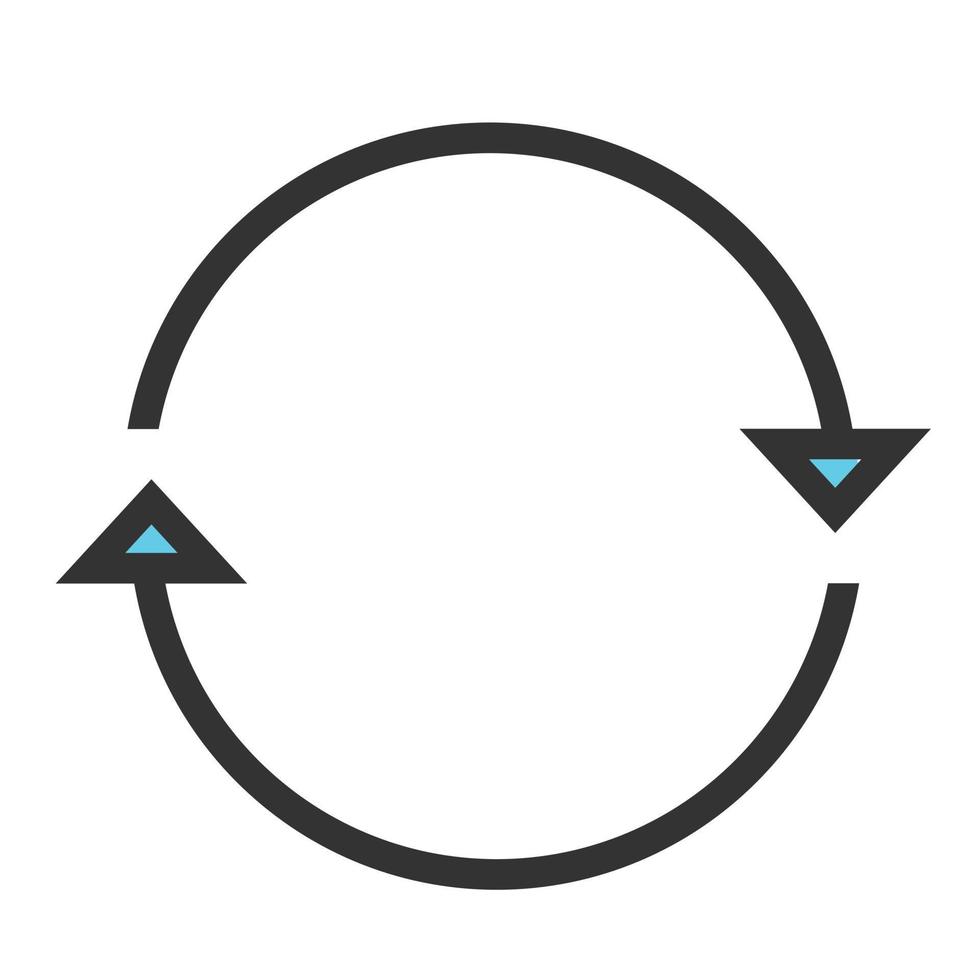 Repeat II Filled Line Icon vector