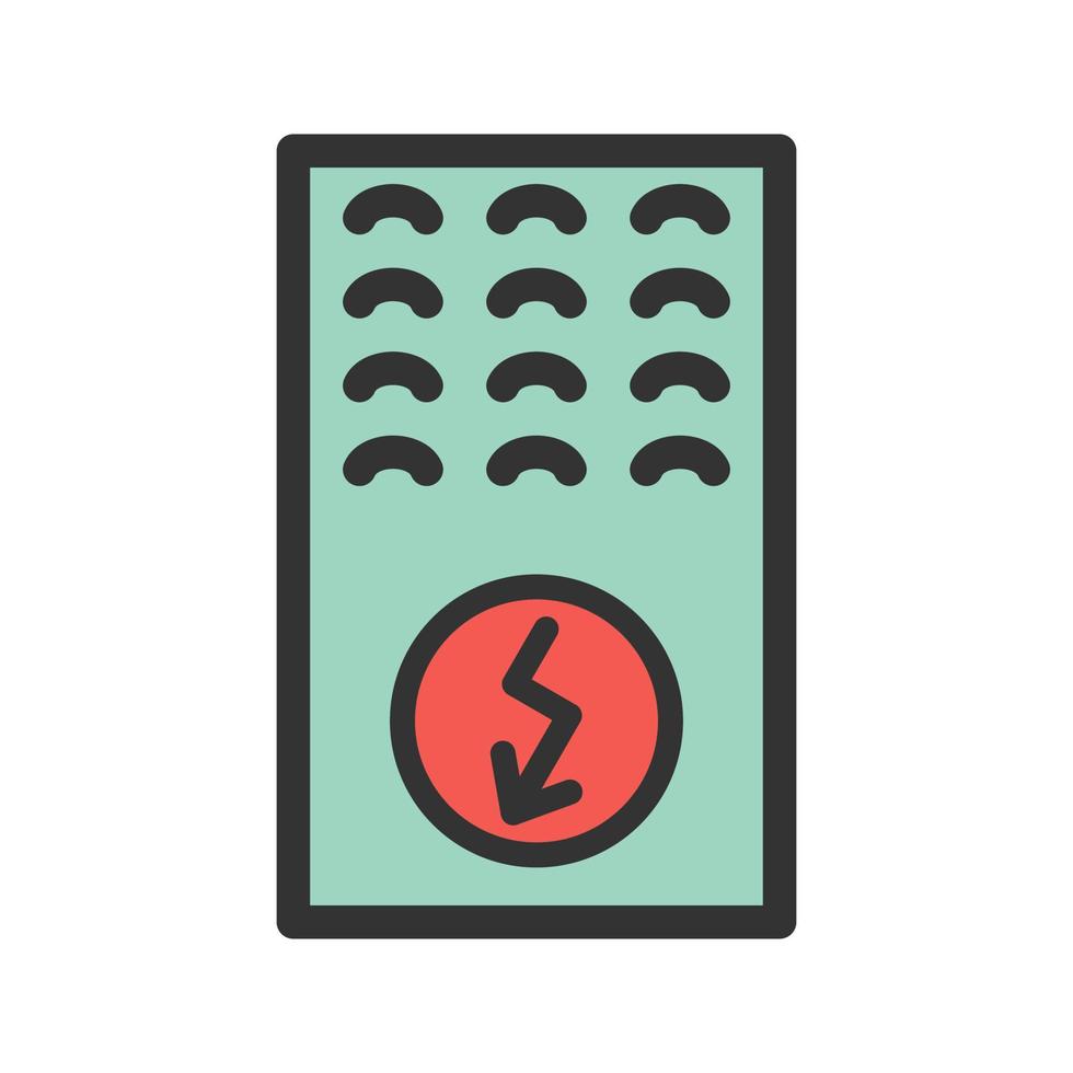 Electric Furnace Filled Line Icon vector