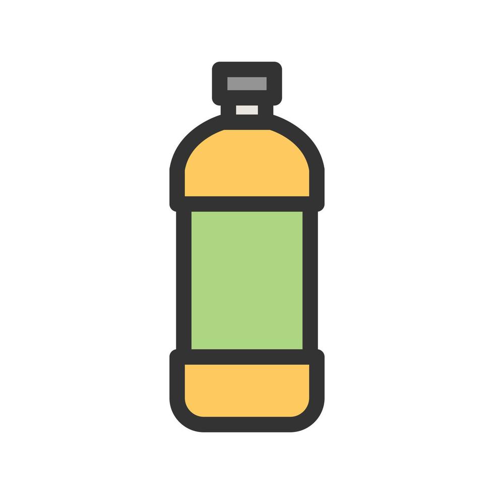 icono de línea llena de botella de detergente vector