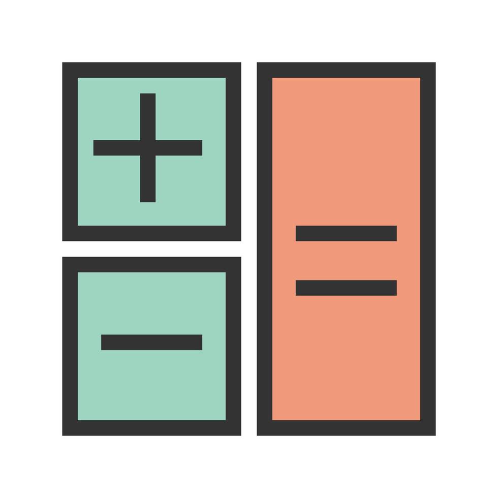 Calculation Filled Line Icon vector