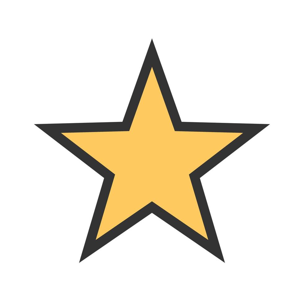 Star Filled Line Icon vector