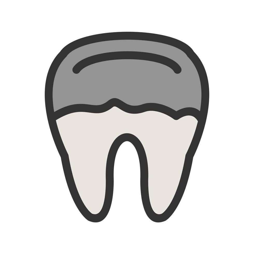 Decayed Tooth Filled Line Icon vector