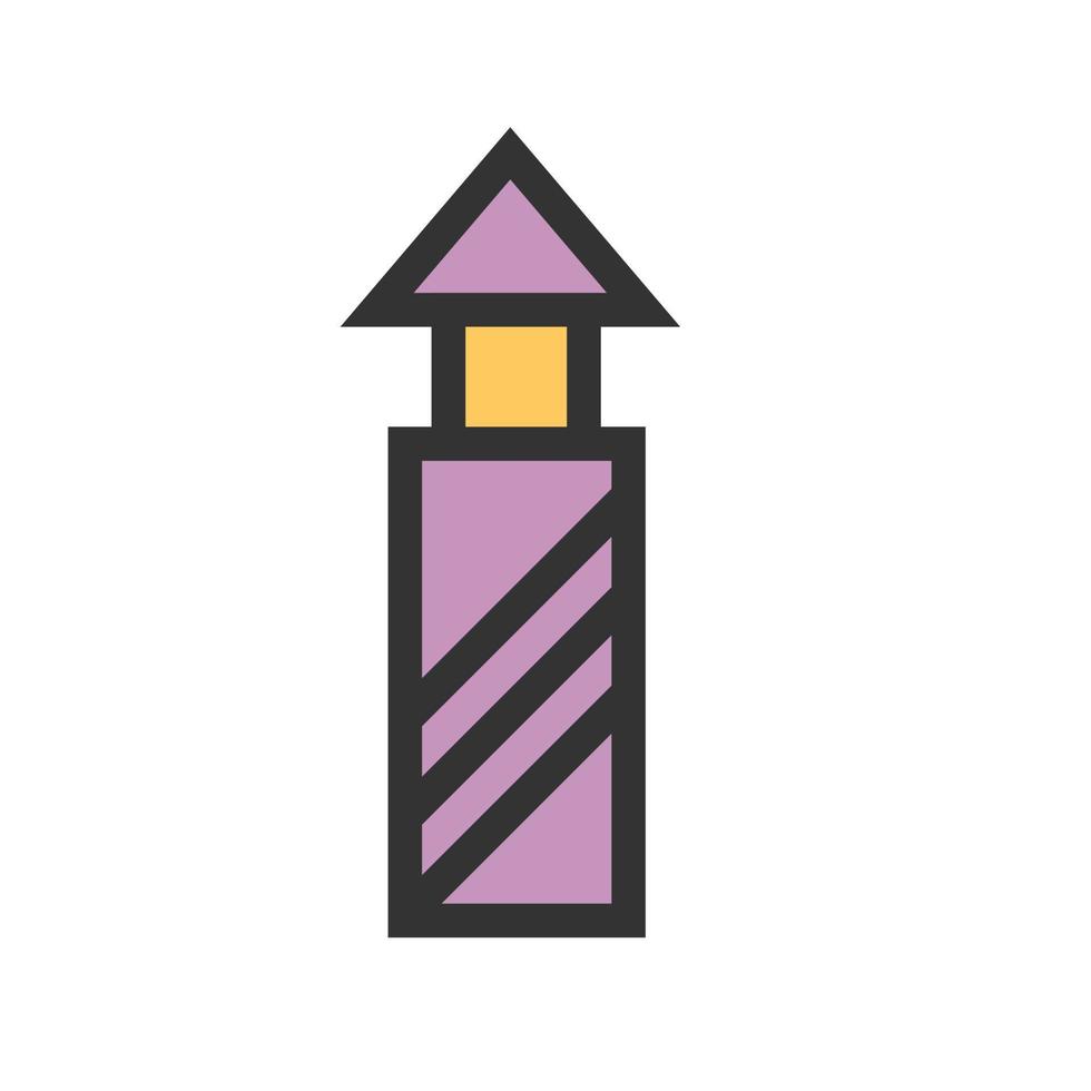 Lighthouse Filled Line Icon vector