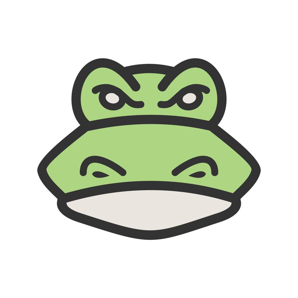Crocodile Face Filled Line Icon vector