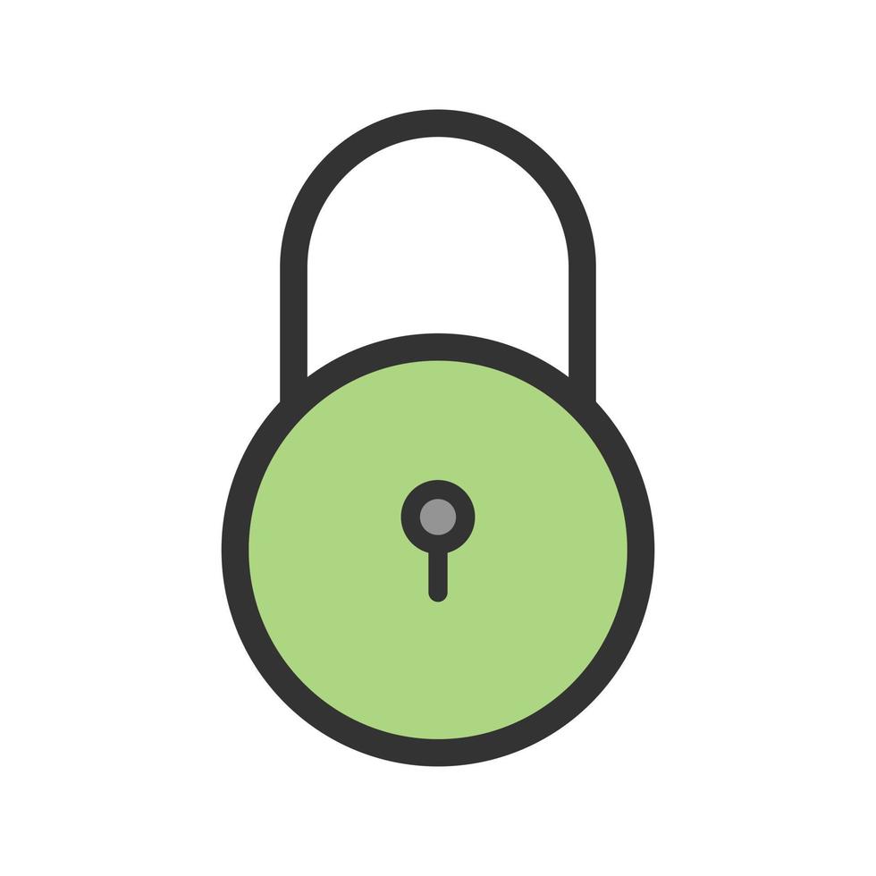 Lock II Filled Line Icon vector