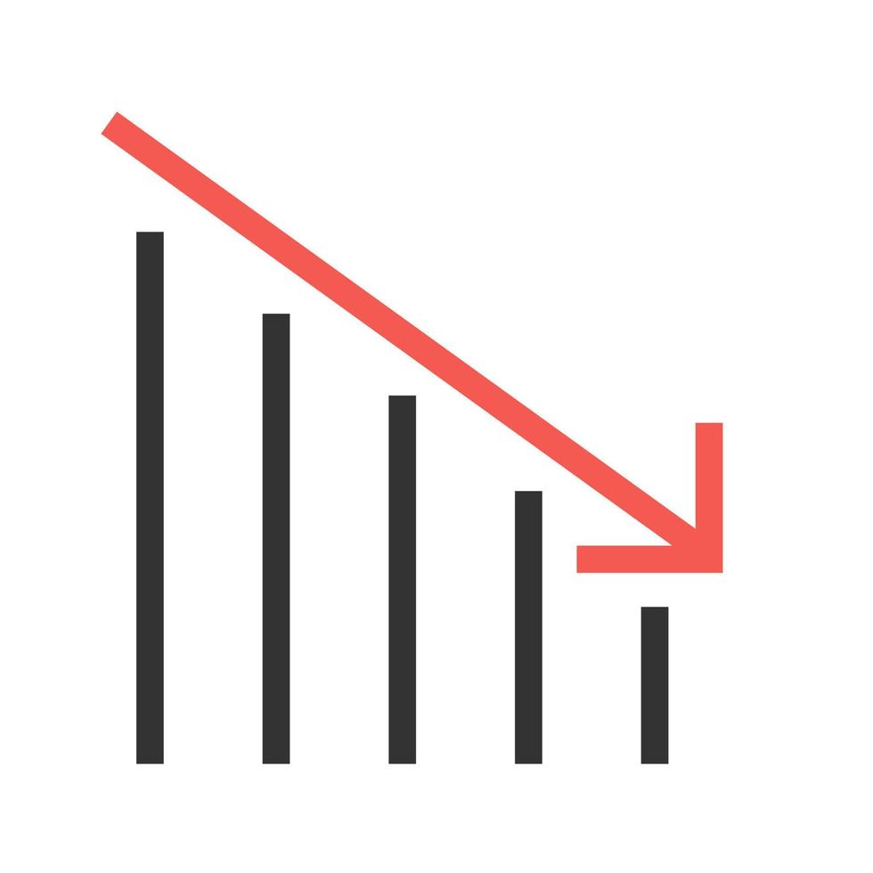 Bank crisis Filled Line Icon vector