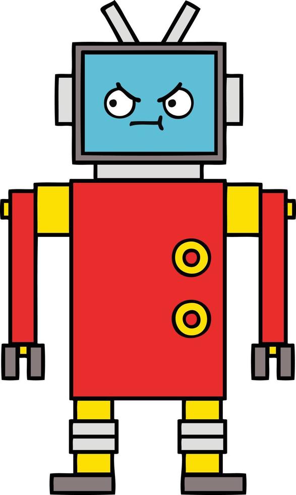 cute cartoon robot vector