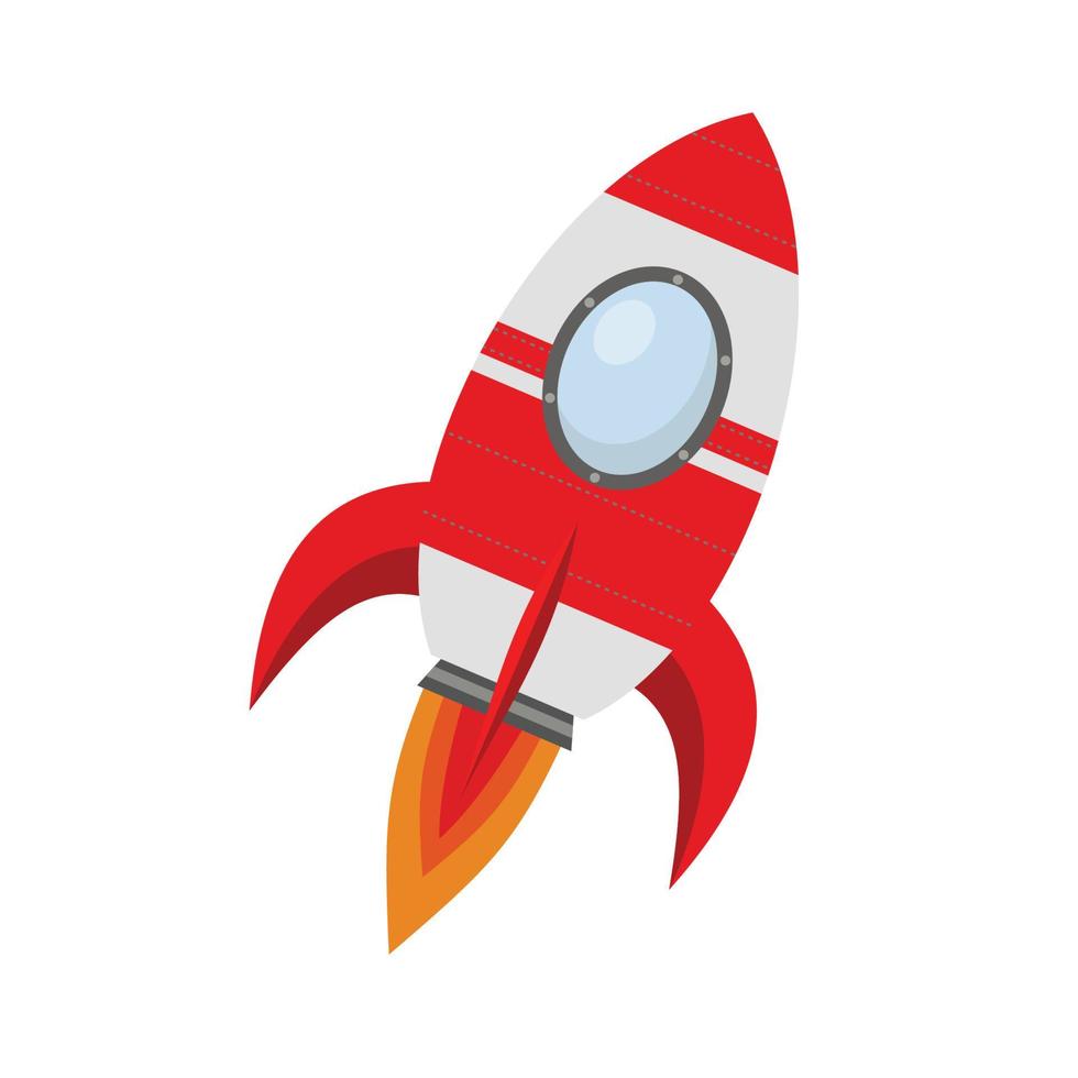 rocket space cartoon icon vector design