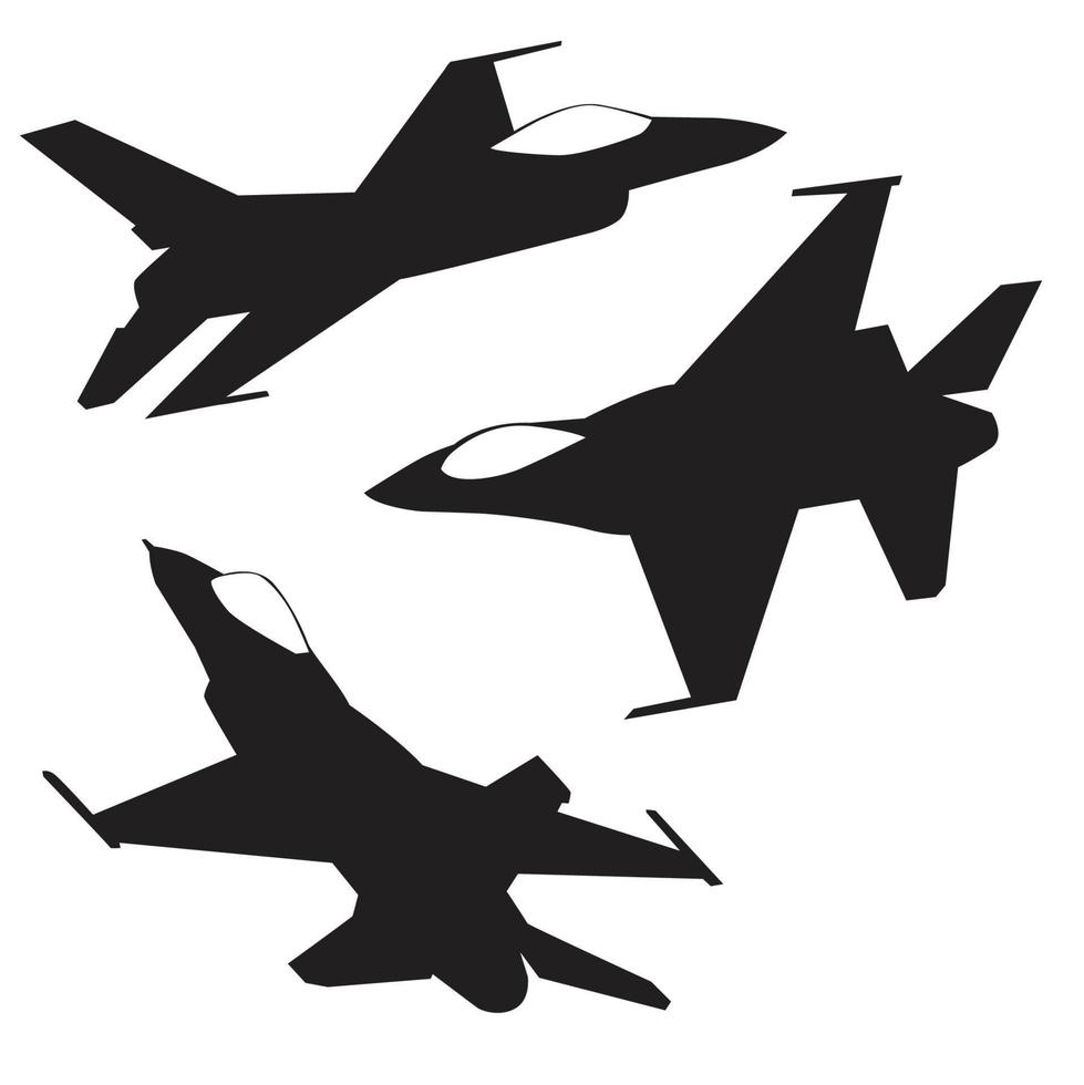 aircraft sillhouette collection set vector design