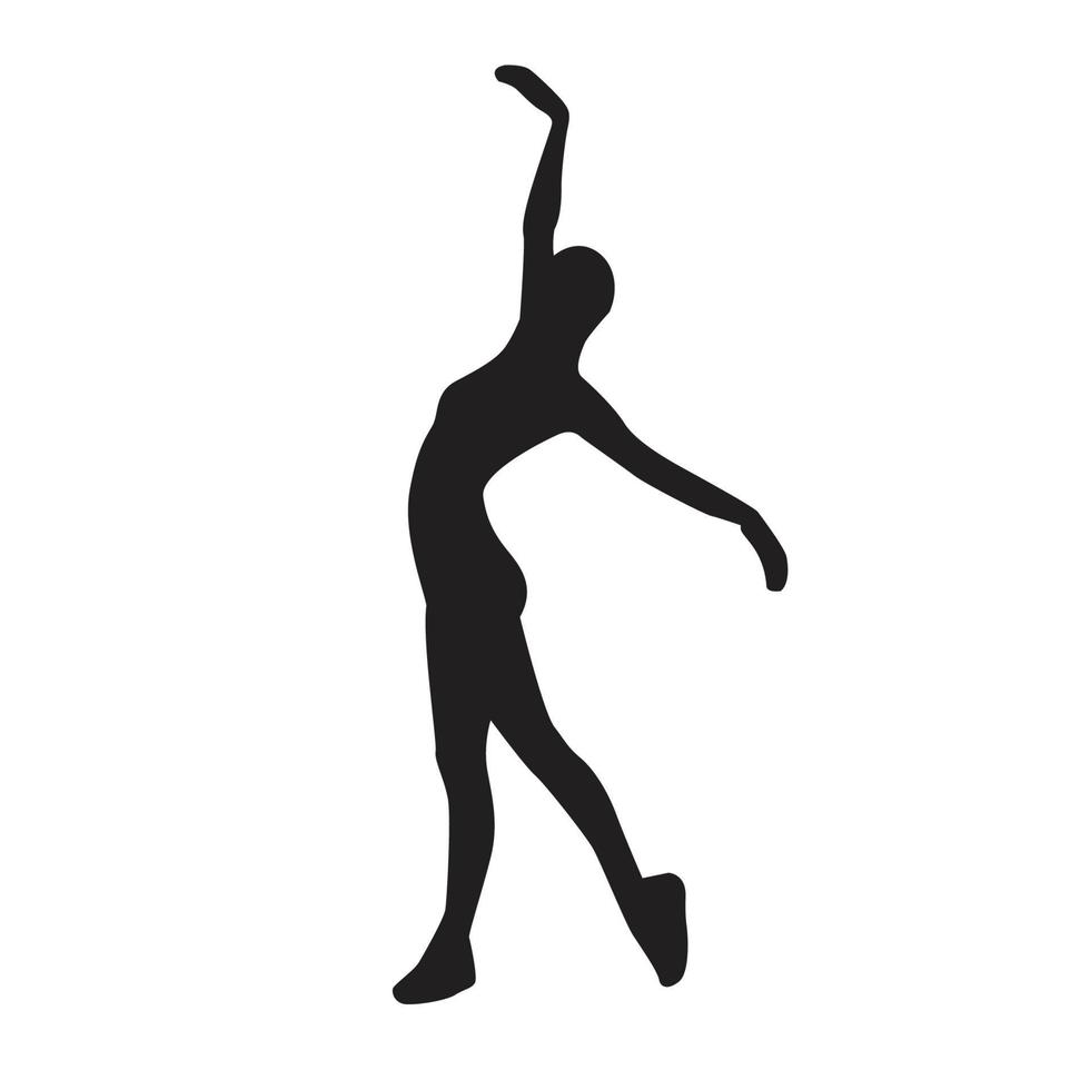 mujer bailando silueta vector diseño