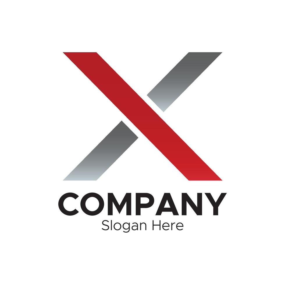 modern letter X company logo template vector design