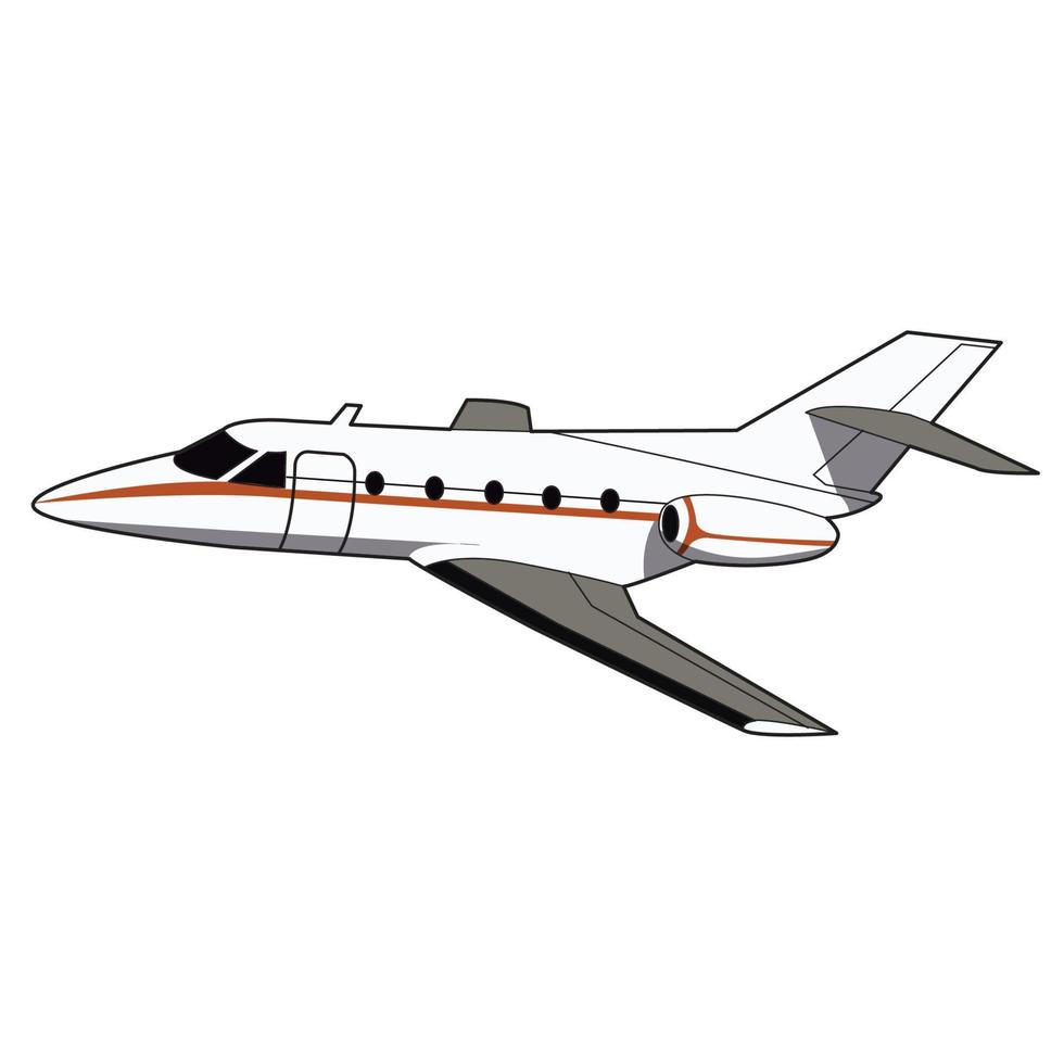 diseño de vector de ilustración de transporte de avión privado