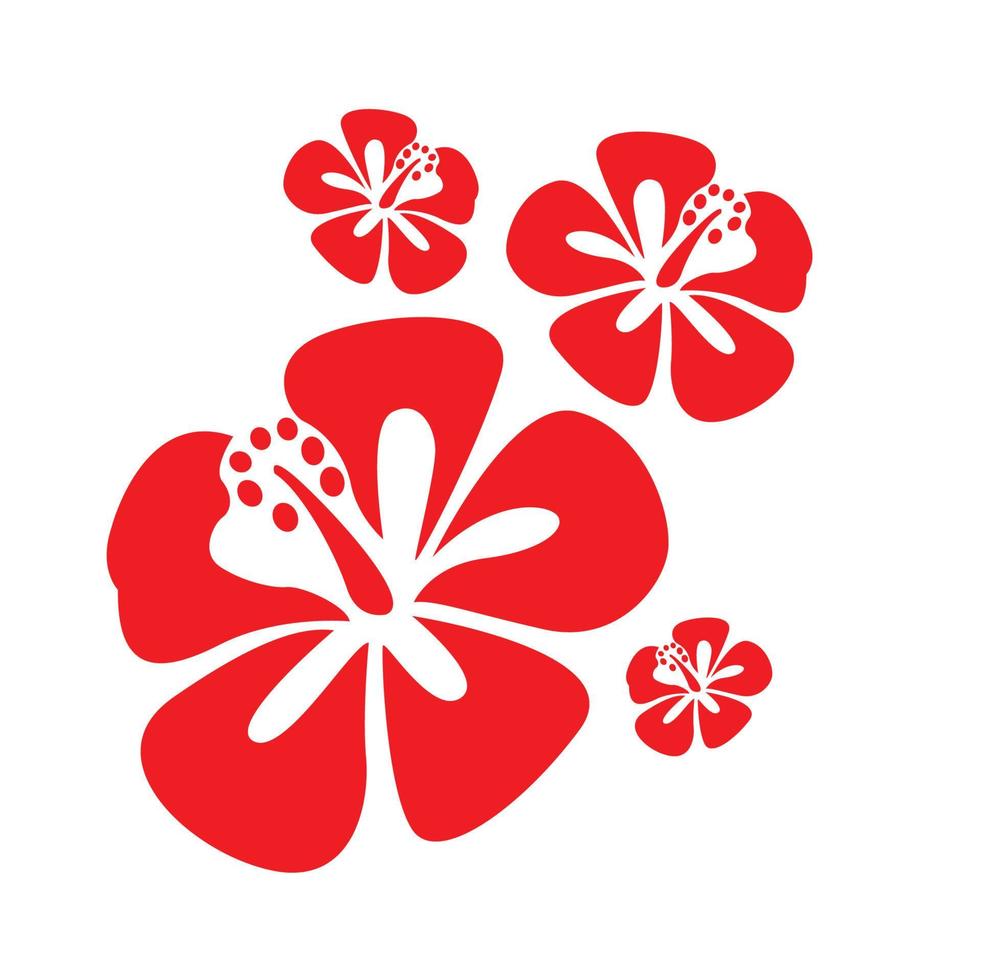 diseño de vector de ornamento de flor tropical