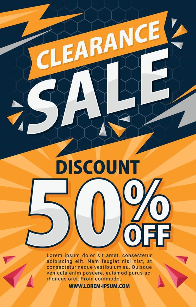 Clearance Sale Marketing Promotion Poster vector