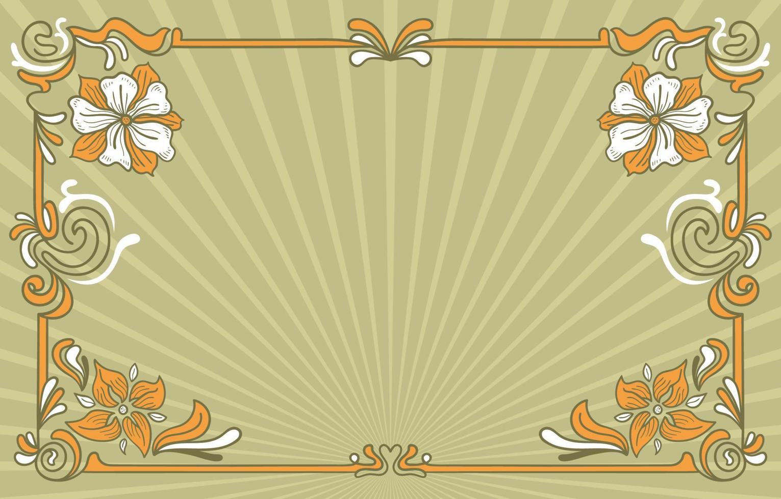 fondo vintage inspirado en el art nouveau vector