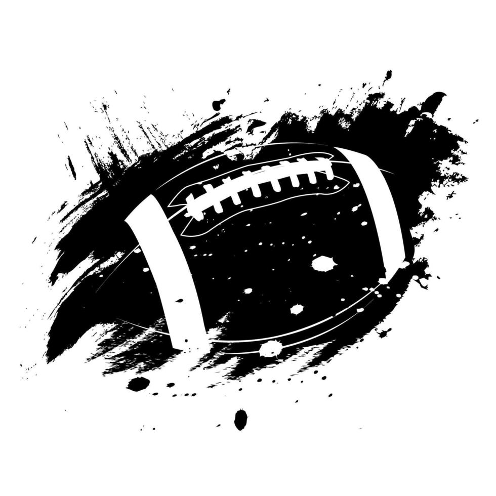 American football ball, great design for any purposes. Abstract background. Graphic element vector. Dark grunge background vector