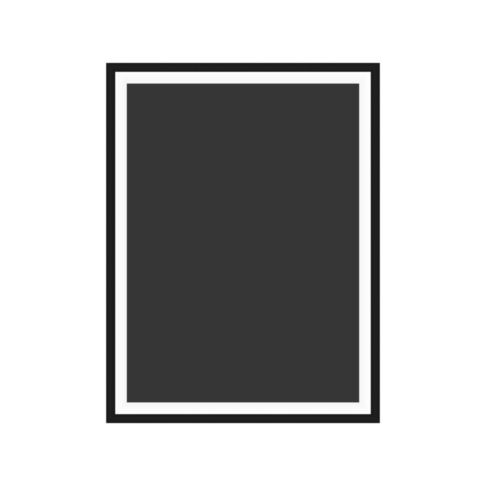 Realistic black frame isolated on white background. Perfect for your presentations. Vector