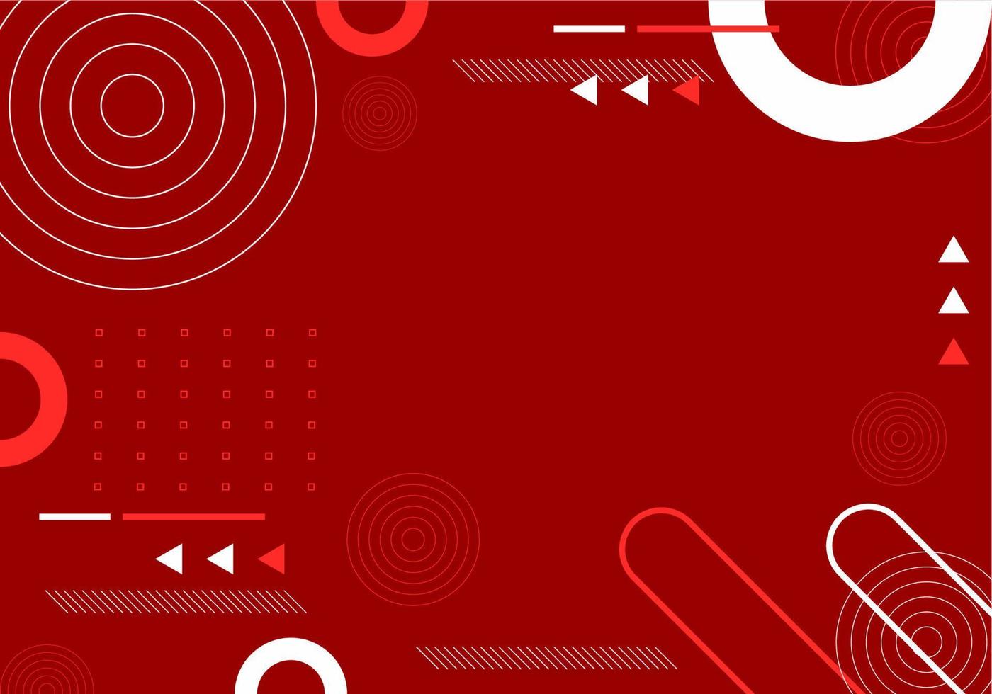 Red Flat geometric background Free Vector