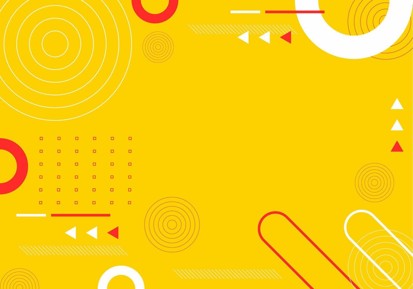 Yellow and Orange  Flat geometric background Free Vector