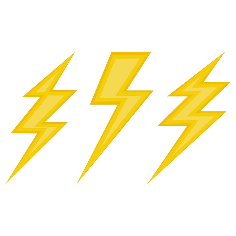 Lightning. Set of vector lightning collections.