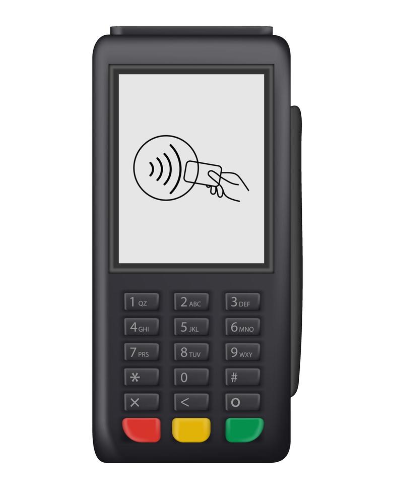 Payment terminal. Pos terminal. Vector. vector