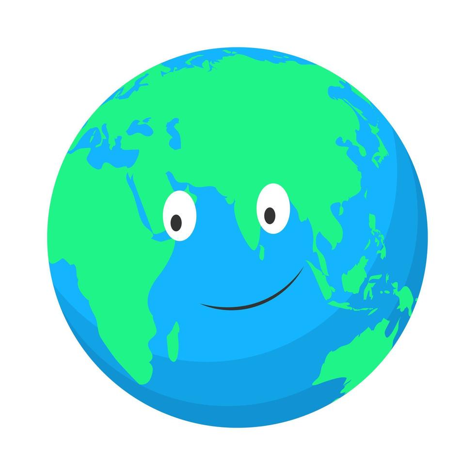 Planet earth or world globe with oceans and water. vector