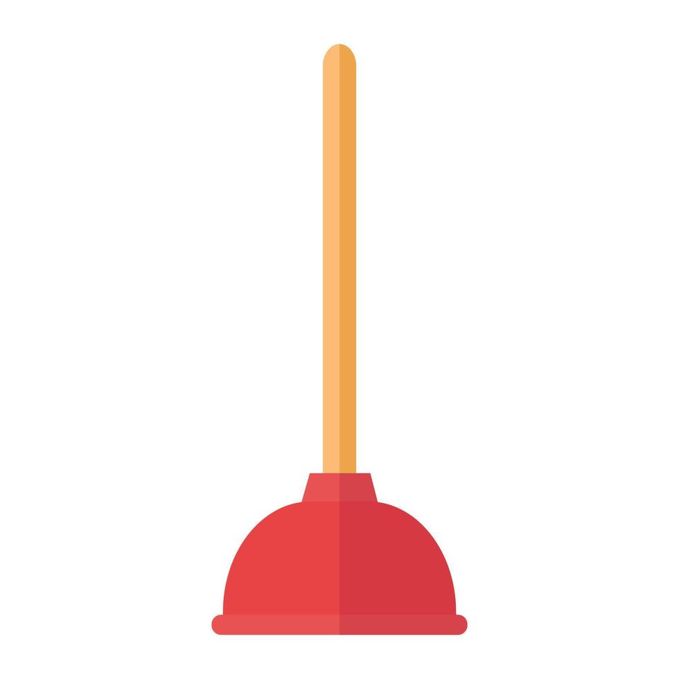 Toilet plunger. House cleaning tool. Vector illustration.
