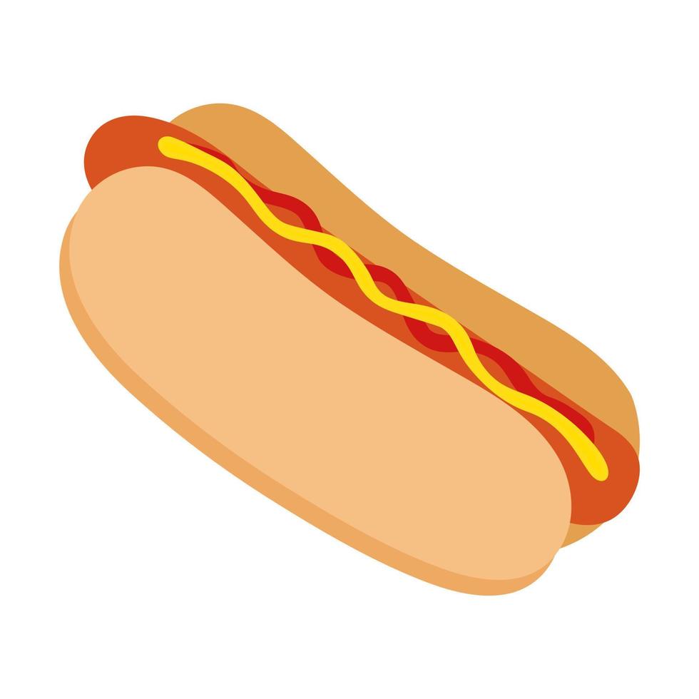 icono de perrito caliente. comida rápida para menú, folleto. folletos ilustración vectorial vector