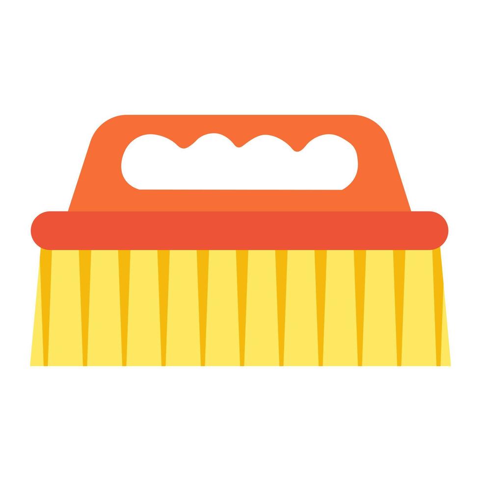 Housekeeping cleaning brush. Vector illustration.