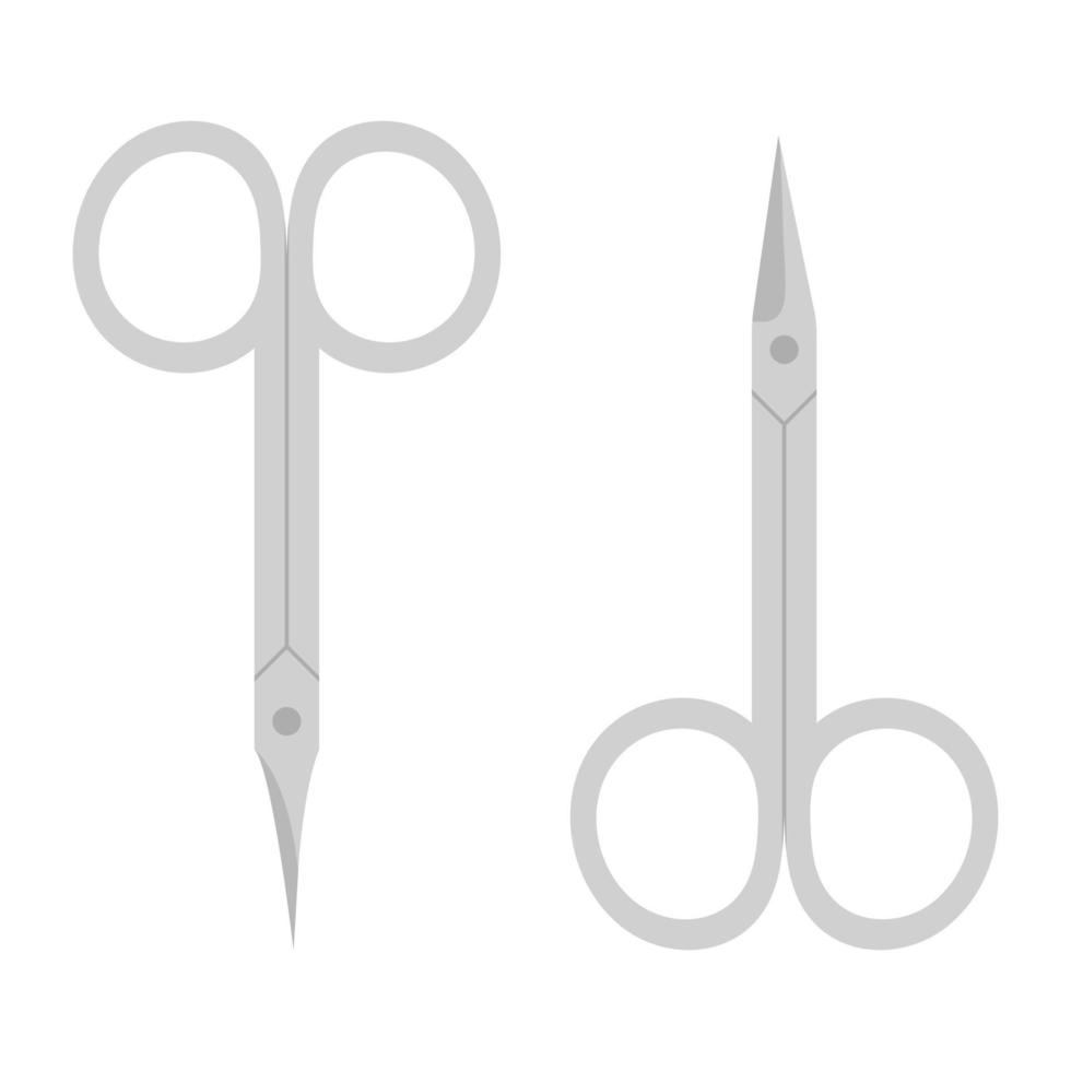 Nail scissors. Cosmetic equipment for manicure and pedicure. Vector illustration.