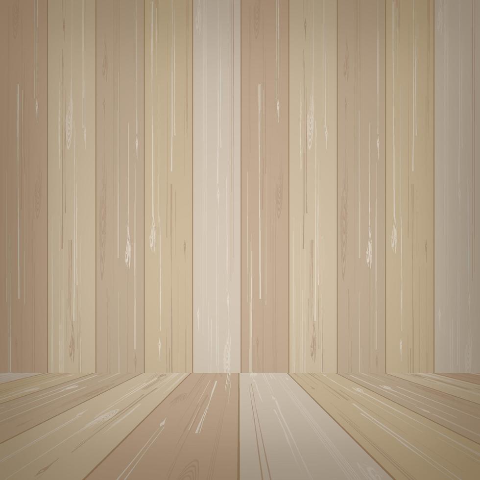 Empty wooden room space for background. Vector. vector