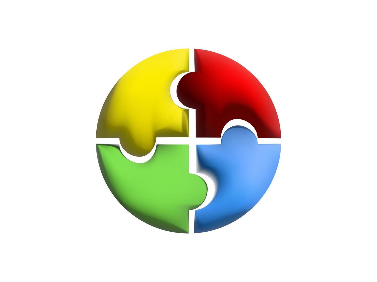 Symbol of teamwork, jigsaw puzzle, cooperation, partnership. Business concept. vector