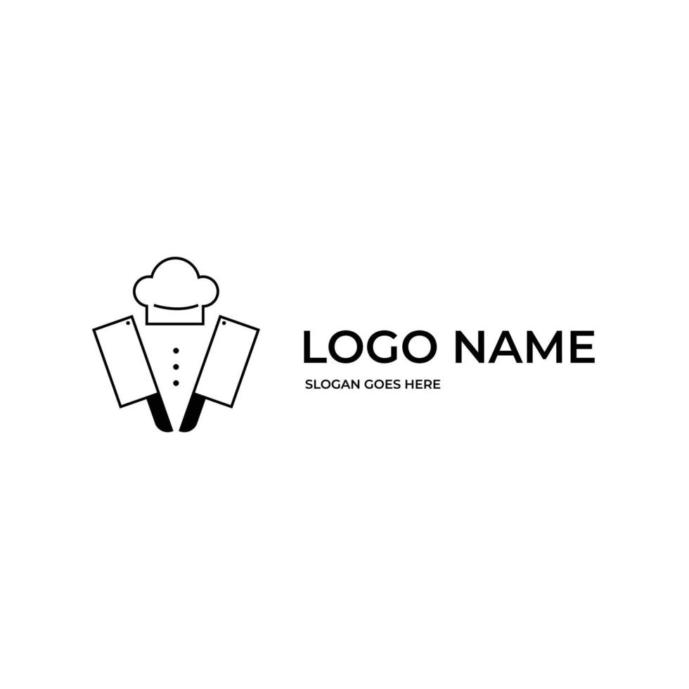 Knife House Restaurant Cafe Logo vector