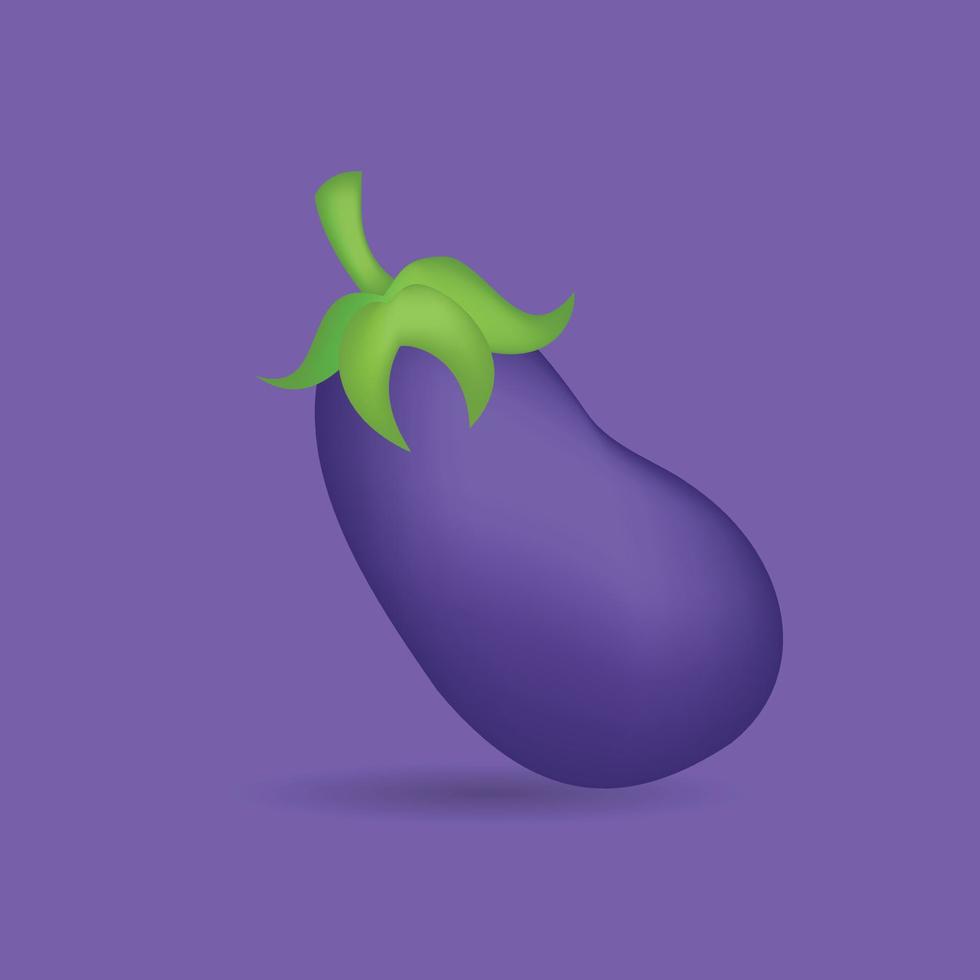 Eggplant Fruit Vector Illustration