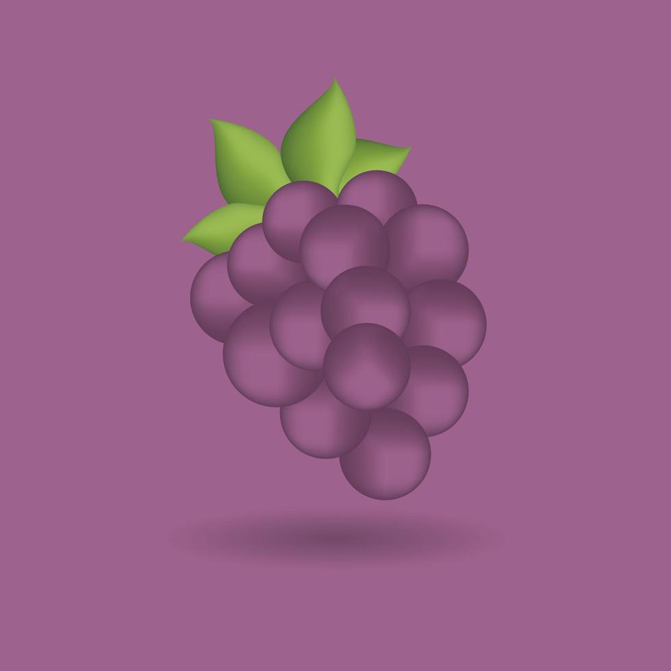 Ilustración de vector de fruta de uva