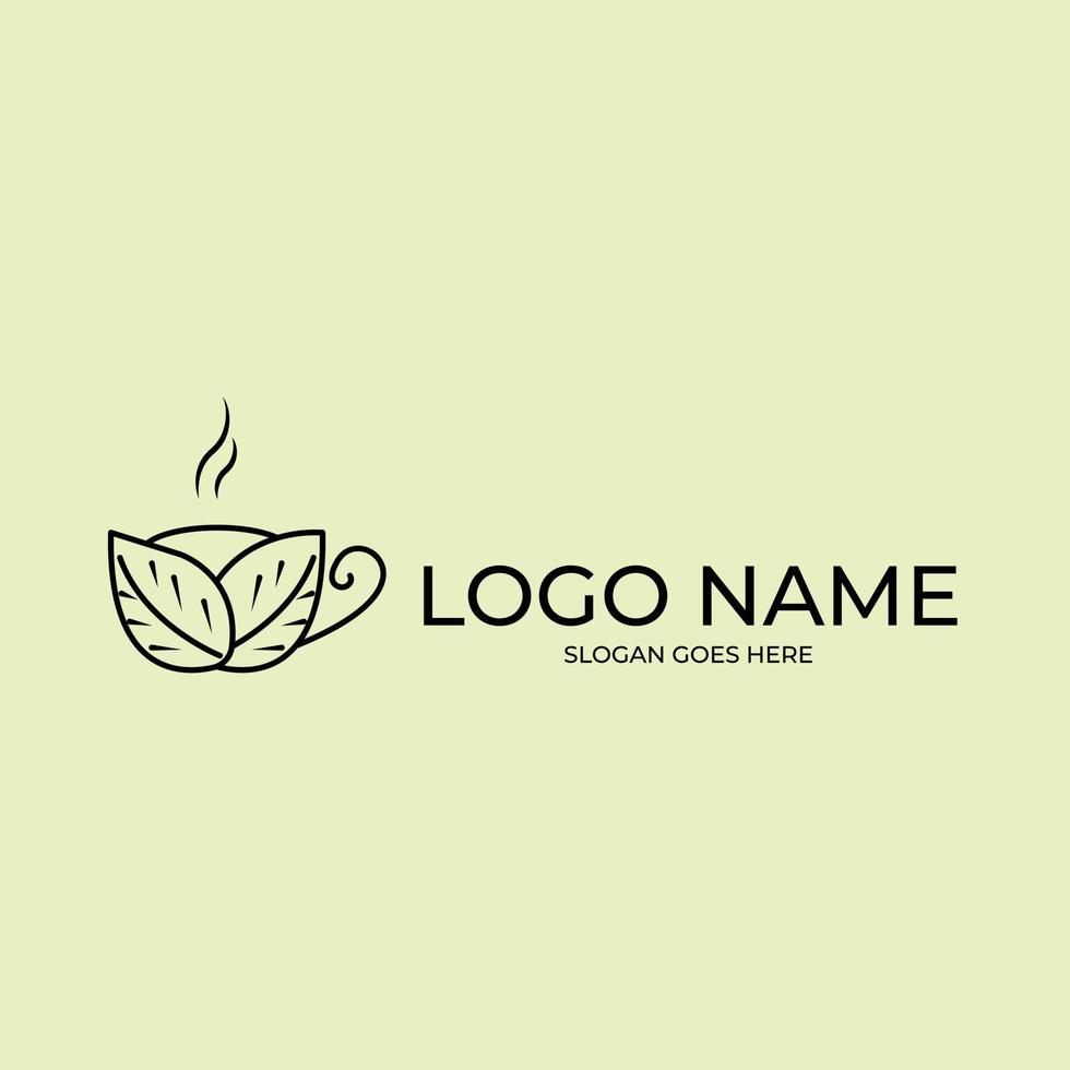 concepto de logotipo de café de té étnico vector