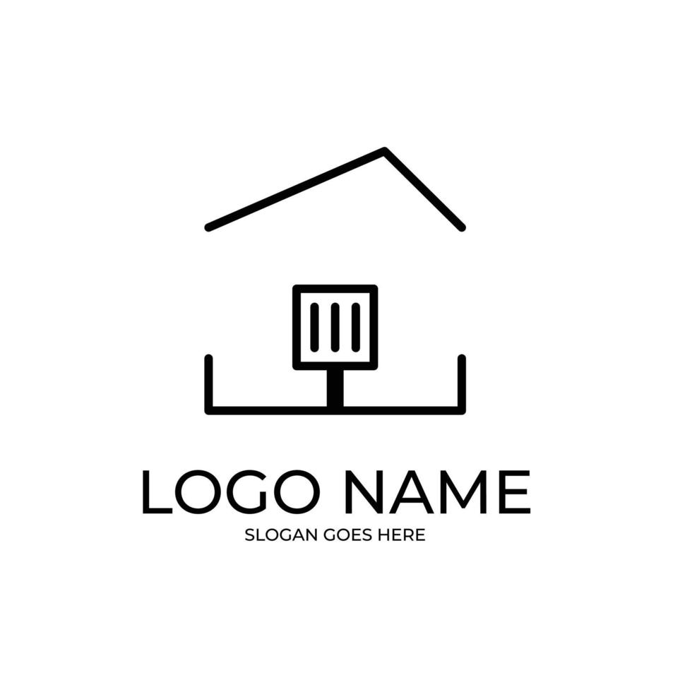Spatula Home Restaurant Logo Concept vector
