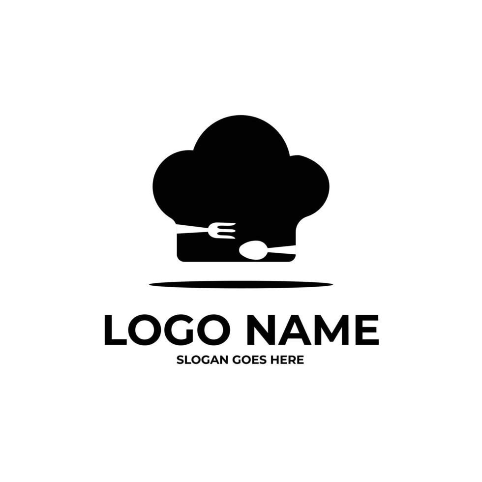 logotipo de restaurante de sombrero de chef creativo vector